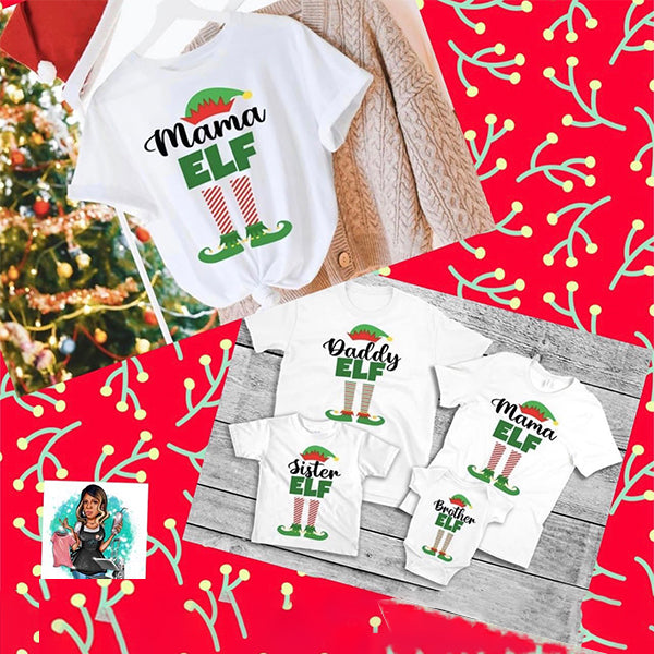 Personalized Holiday Elf Family Shirt