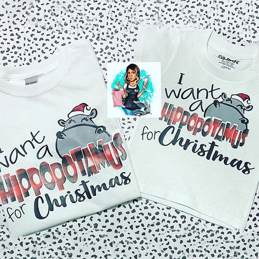 I Want a Hippopotamus Holiday T-shirt