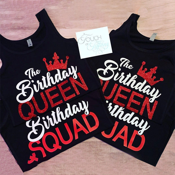 The Birthday Queen Squad Tank T-shirt