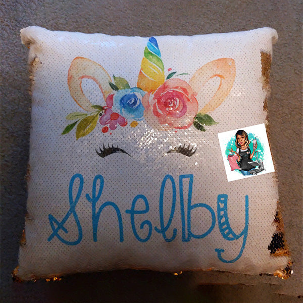 Sequin Personalized Pillows